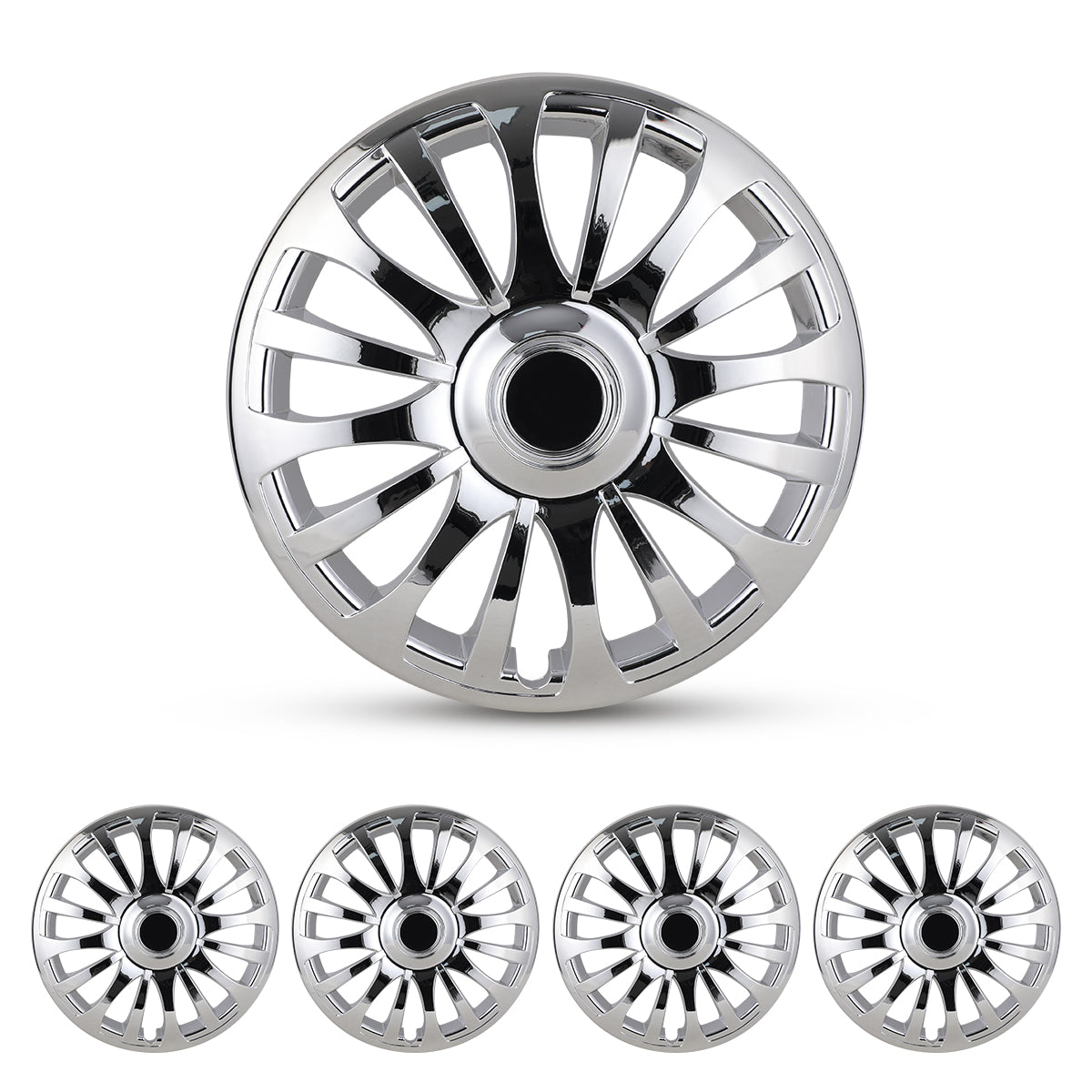 WINJET 15 inch Hubcaps Wheel Covers 5081 - Chrome