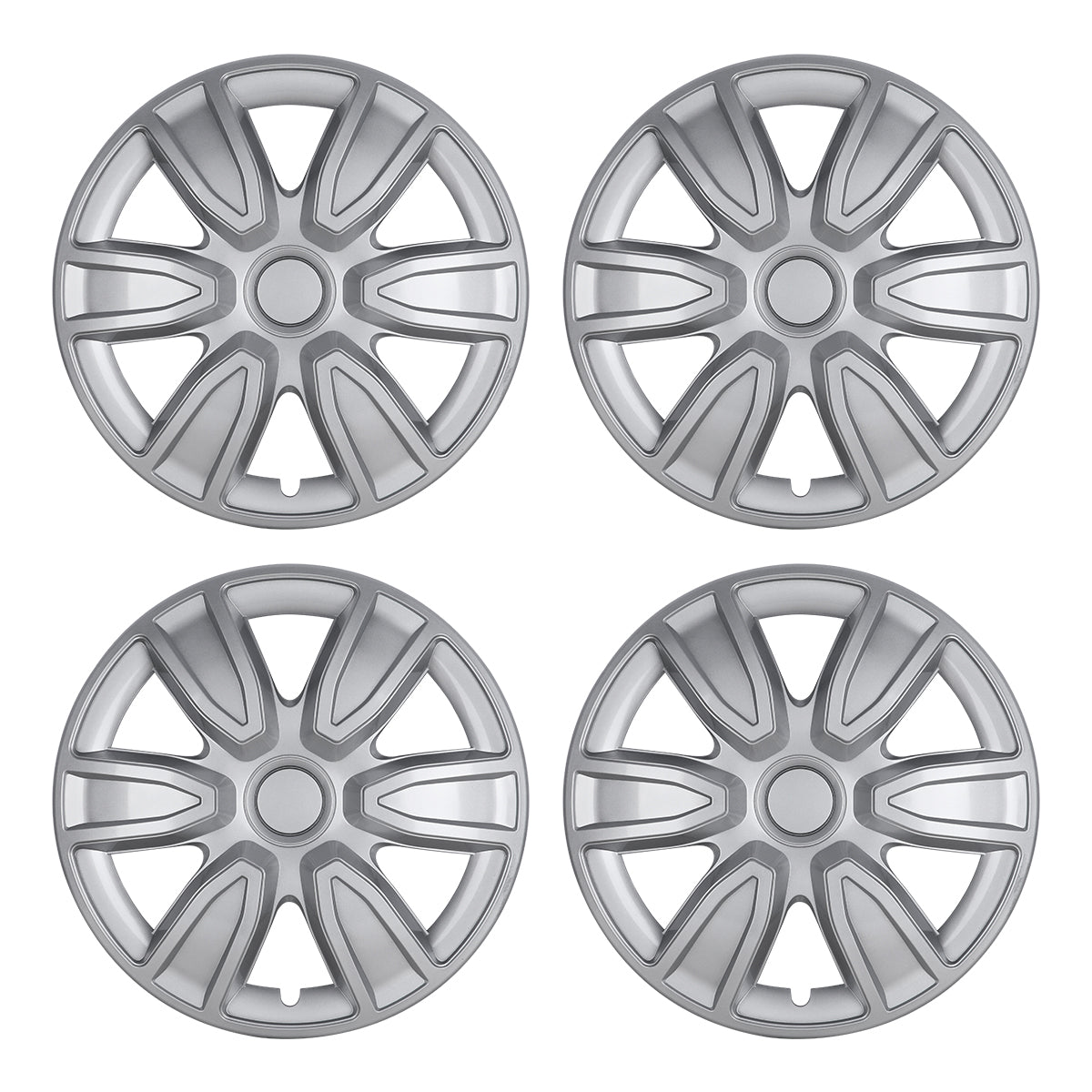 15 inch silver hubcaps