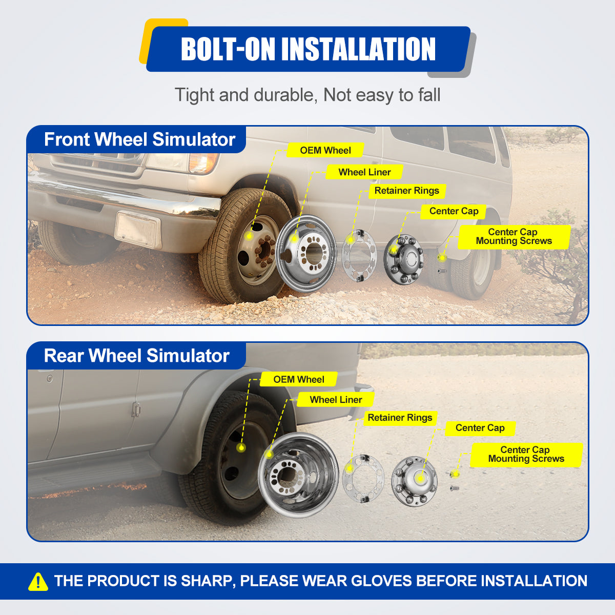 16 inch dually wheel simulators