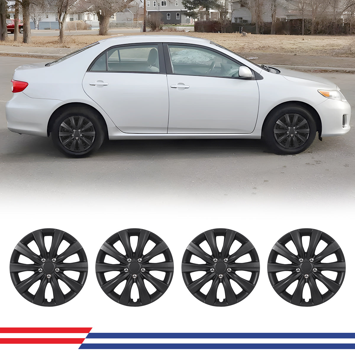 16 inch white hubcaps