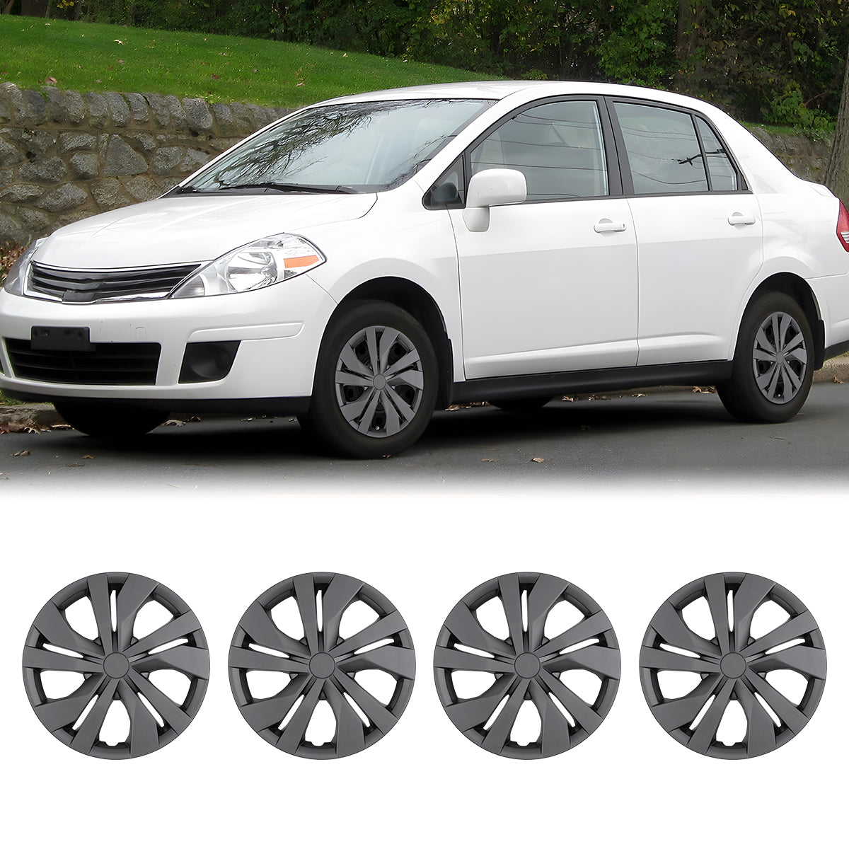 15' Wheel Rims Cover for 2007-2025 NISSAN VERSA