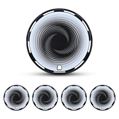 WINJET 15" Universal Wheel Covers Hubcaps - Black-Cloud Flow