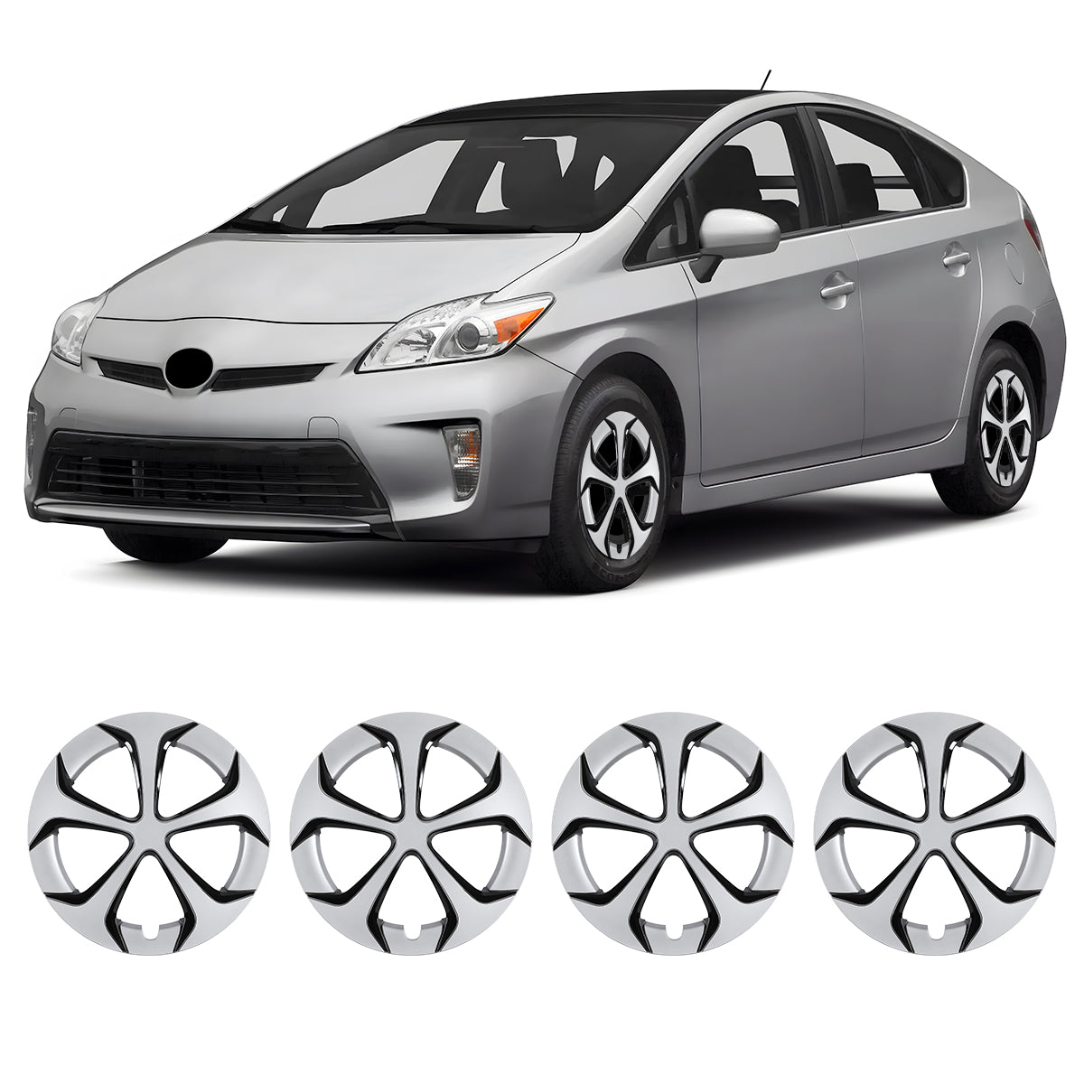 15' Hubcaps Wheel Rims Cover for 2010-2015 TOYOTA PRIUS