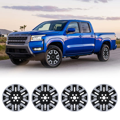 WINJET 17' Alloy Wheel Skin for 2022-2025 Nissan Frontier - Silver & Black