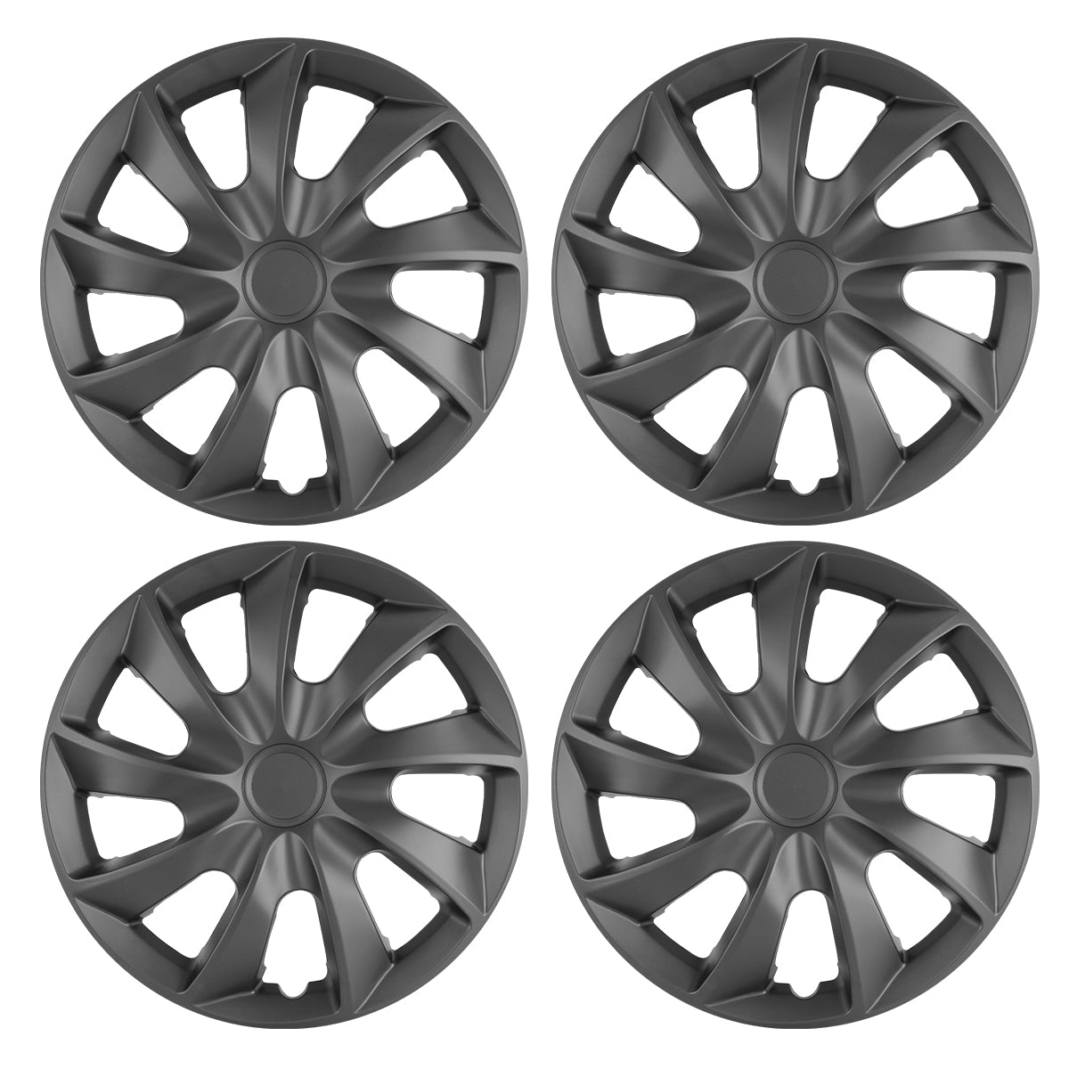 13 inch hubcaps black