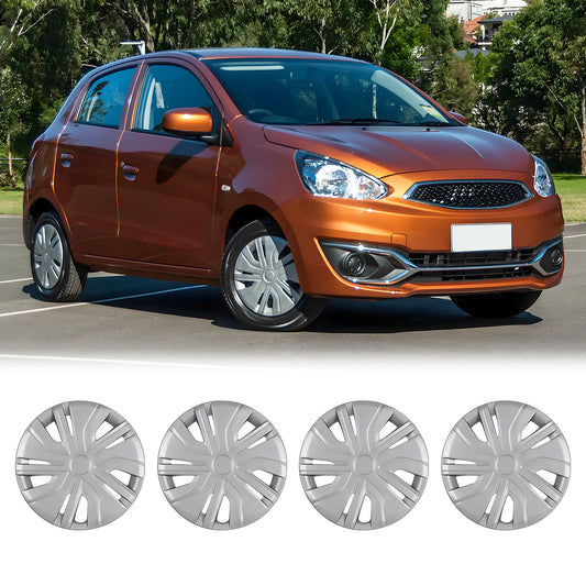 WINJET 14' Hubcaps Wheel Rims Cover for 2014-2025 Mitsubishi Mirage  - Lacquer