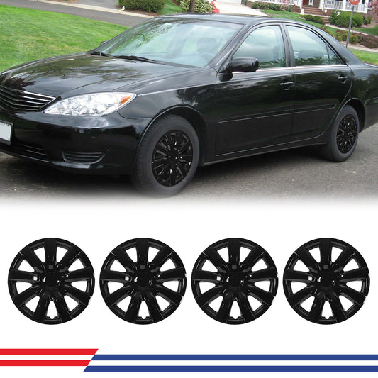 WINJET 15' Hubcaps for 2002-2006 Toyota CAMRY - Black Lacquer