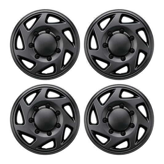 WINJET 16' Hubcaps Wheel Rims Cover for 1992-2014 Ford E150/E250/E350 Van with 8 lug 16" steel wheel  - Matte Black