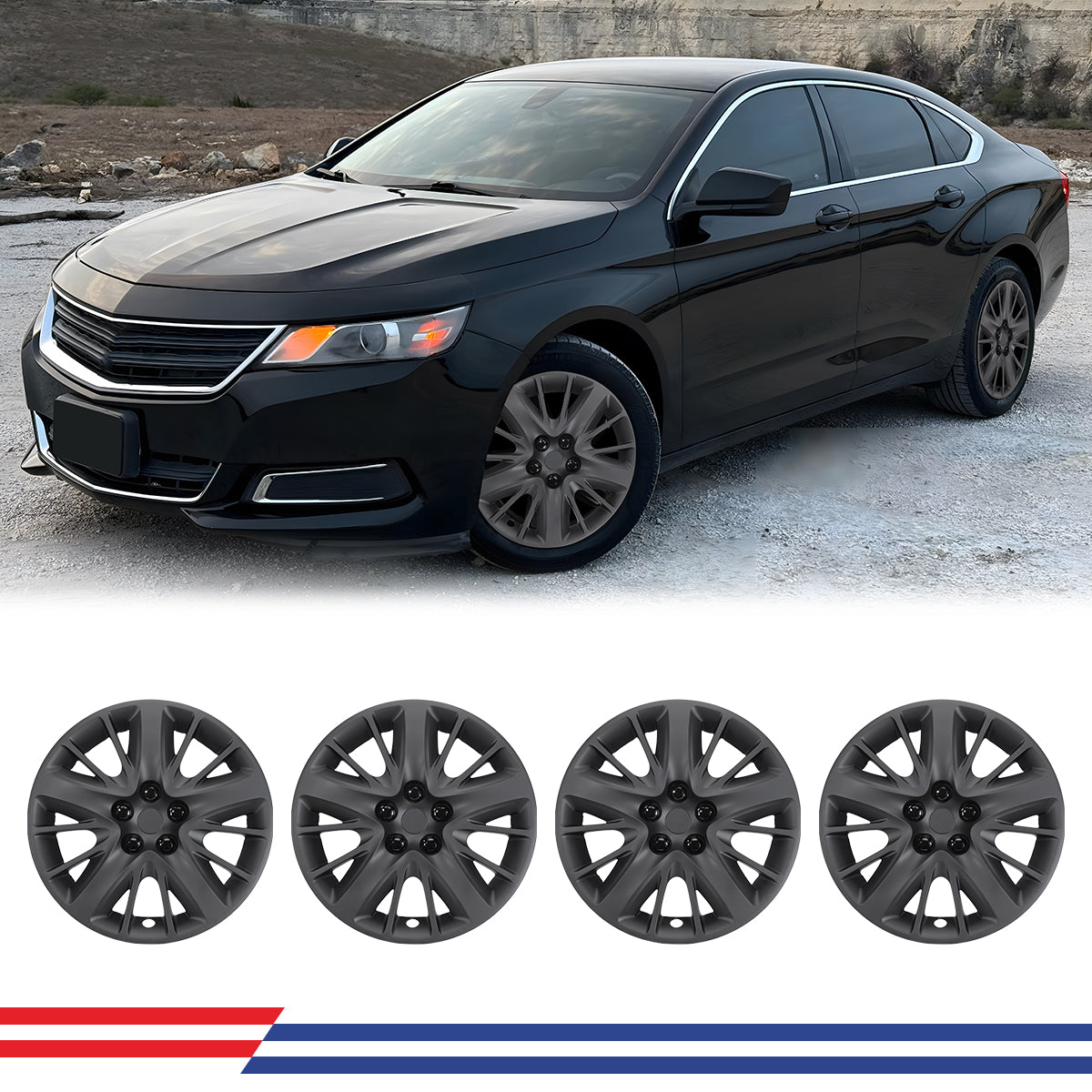 18' Hubcaps Wheel Rims Cover for 2014-2020 CHEVY IMPALA
