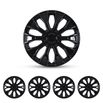 16 inch Hubcaps Wheel Covers - Black Lacquer