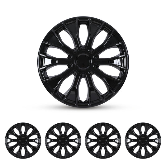 16 inch Hubcaps Wheel Covers - Black Lacquer