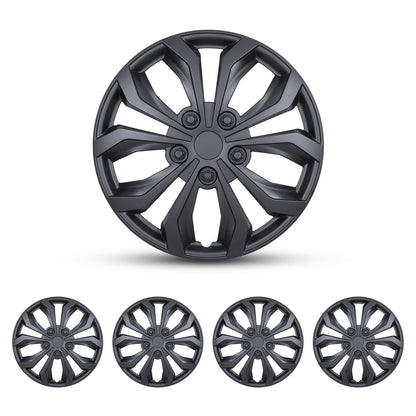 WINJET 17 inch Hubcaps Wheel Covers 5250 - Matte Black