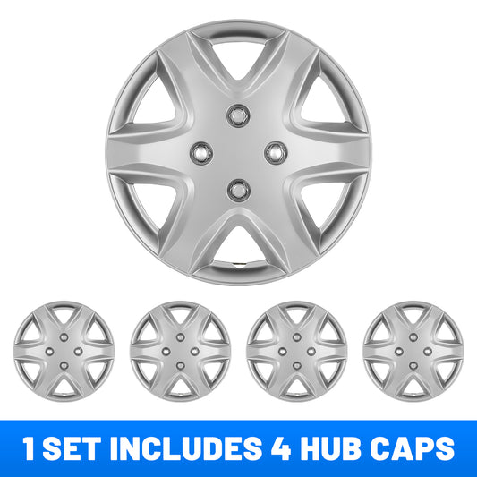 WINJET 14 inch Hubcaps Wheel Covers 5049 - Silver