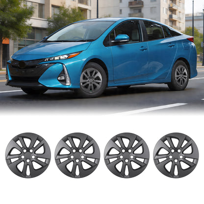 WINJET 15' Hubcaps Wheel Rims Cover for 2016-2022 TOYOTA PRIUS/2017-2022 TOYOTA PRIUS PRIME/2020-2024 TOYOTA COROLLA HYBRID  - Matte Black