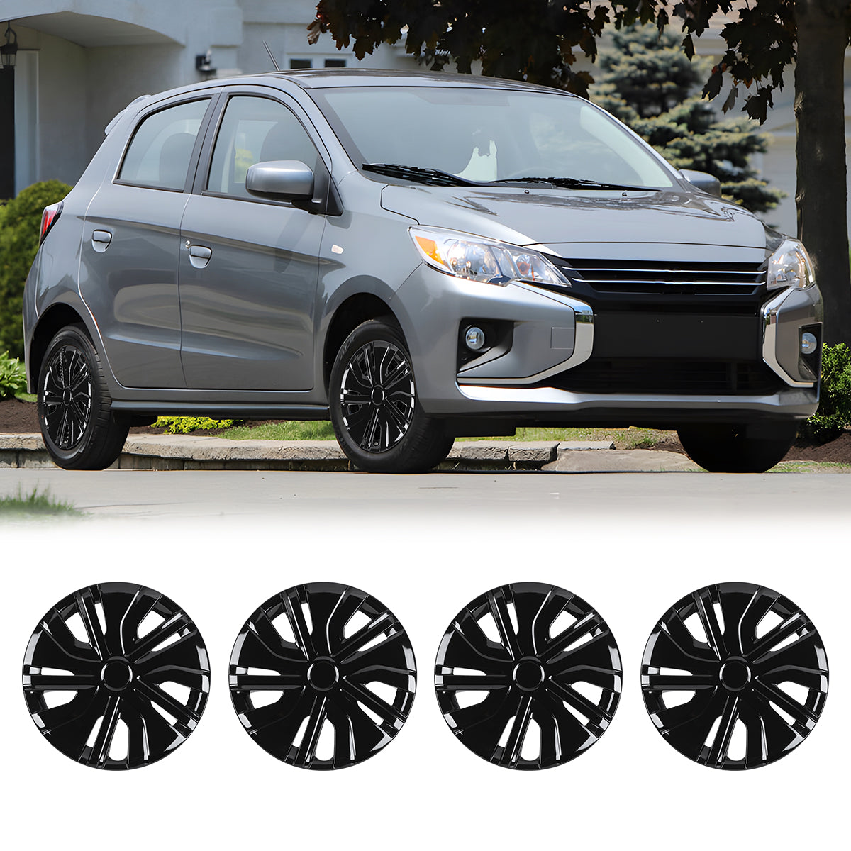 14' Hubcaps for 2014-2025 Mitsubishi Mirage