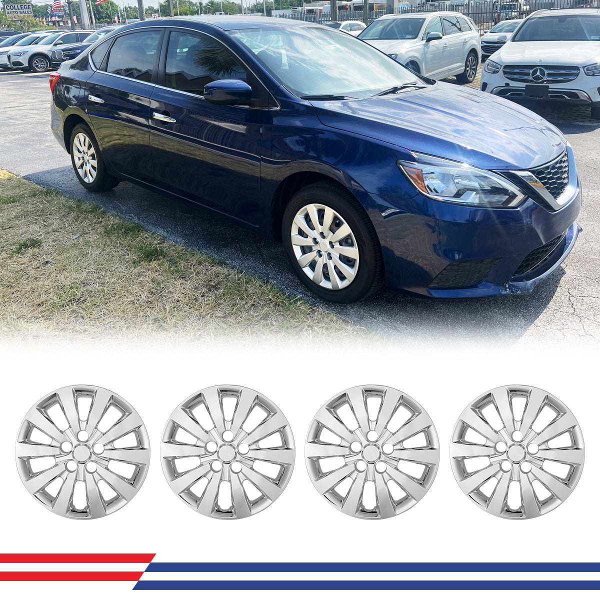 16' Hubcaps for 2011-2019 NISSAN SENTRA & LEAF