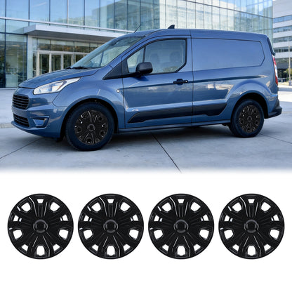 WINJET 16' Hubcaps Wheel Rims Cover for 2014-2023 Ford Transit Connect  - Black Lacquer