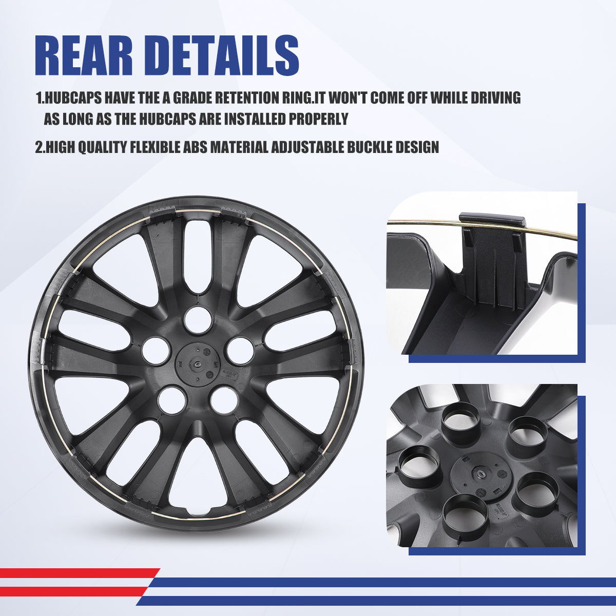 16 Hubcaps Wheel Covers for 2013 2018 Nissan Altima Sedan Black Winjet Automotive