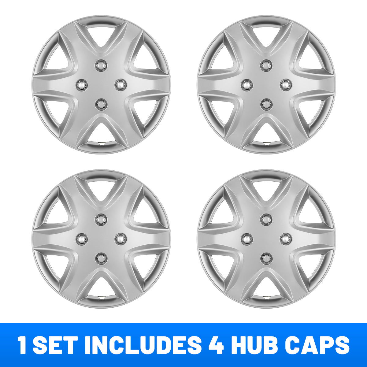 WINJET 14 inch Hubcaps Wheel Covers 5049 - Silver