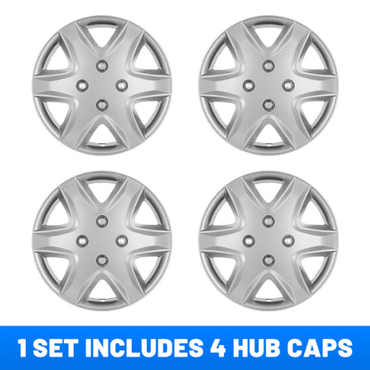 WINJET 14 inch Hubcaps Wheel Covers 5049 - Silver