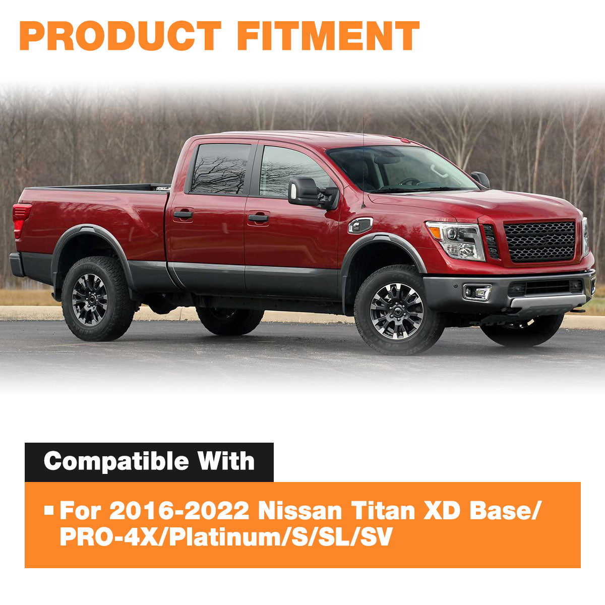 Hydraulic Hood Lift Supports for 2016-2022 Nissan Titan XD & PRO-4X, Platinum, S, SL, SV, Base