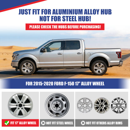 WINJET 17' Alloy Wheel Skin for 2015-2020 Ford F-150 - Silver & Black