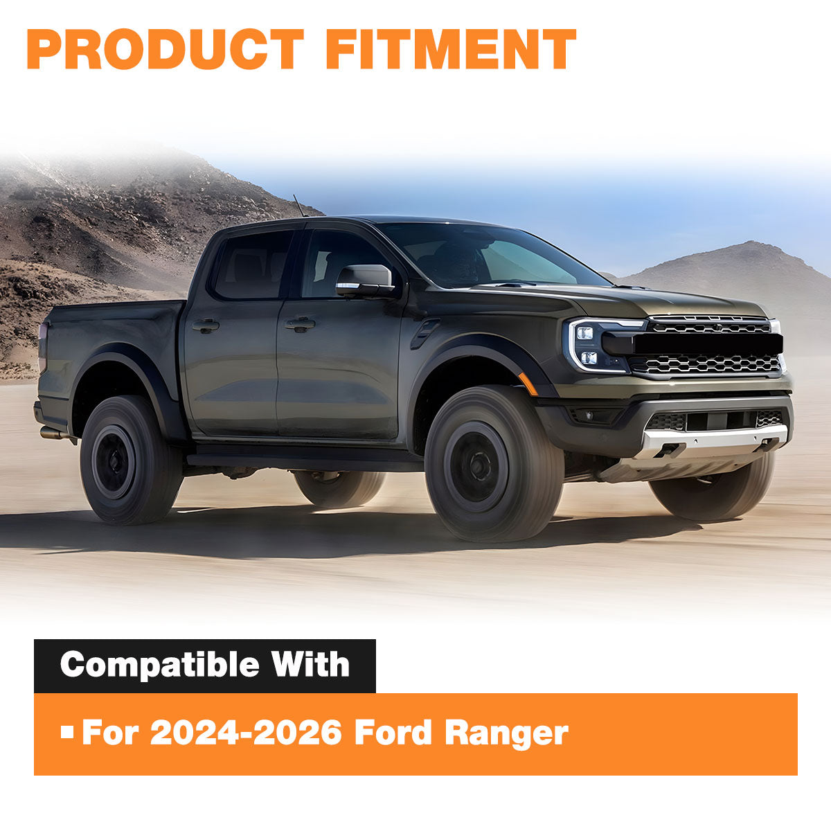 Hydraulic Hood Lift Supports for 2024-2026 Ford Ranger