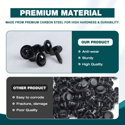 Premium Bumper, Fender & Engine Splash Shield Retainer Clips Set for Honda