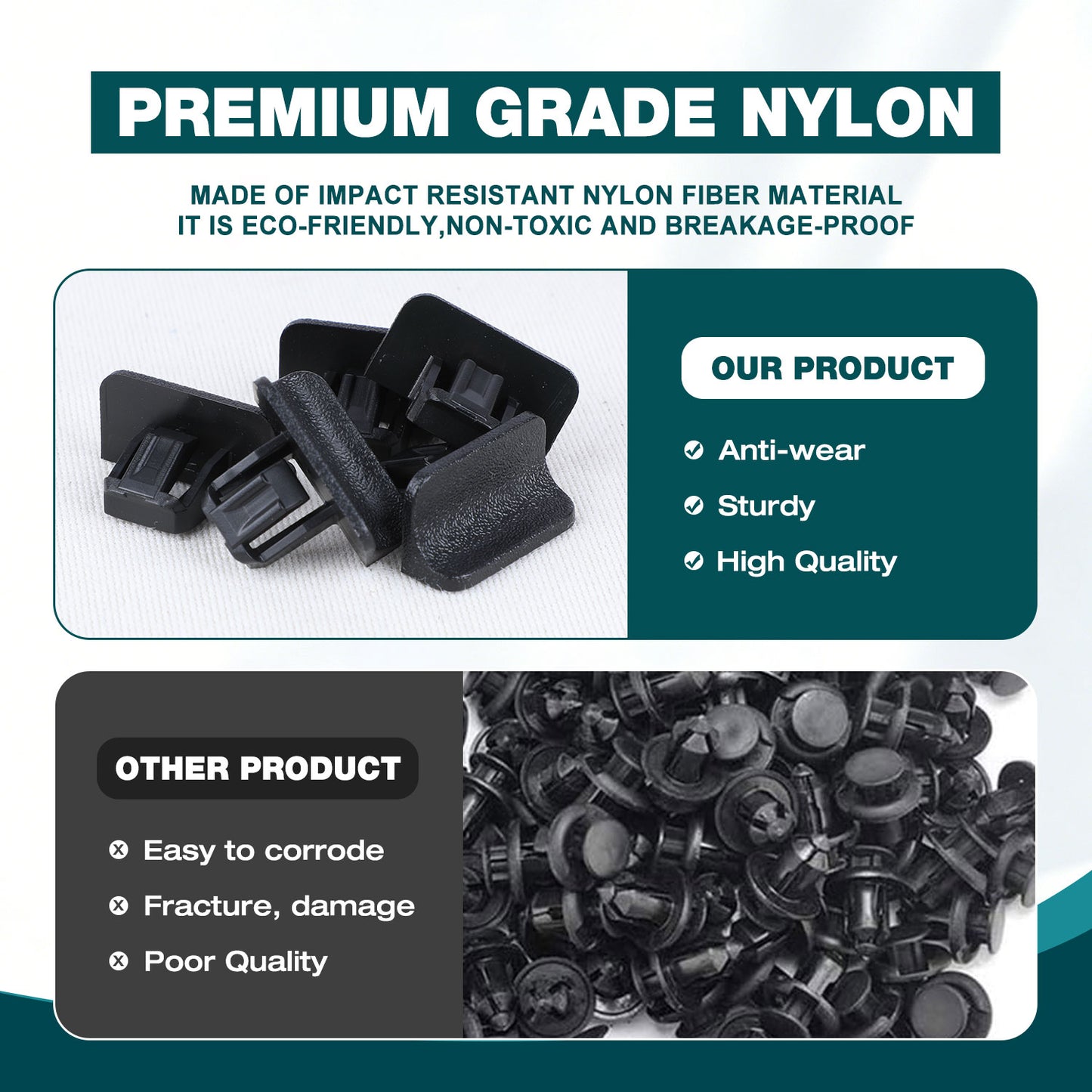 Premium Bumper, Fender & Engine Splash Shield Retainer Clips Set for Chevrolet, GMC, Cadillac & Honda