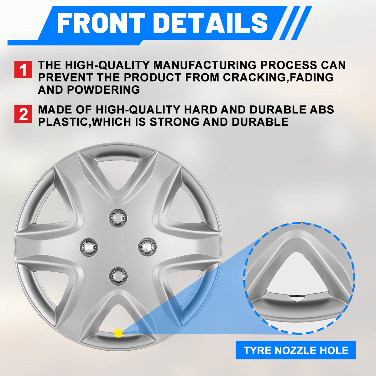 WINJET 14 inch Hubcaps Wheel Covers 5049 - Silver