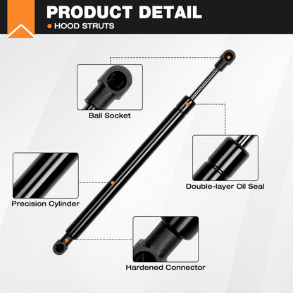 Hydraulic Hood Lift Supports for 2024-2026 Ford Ranger