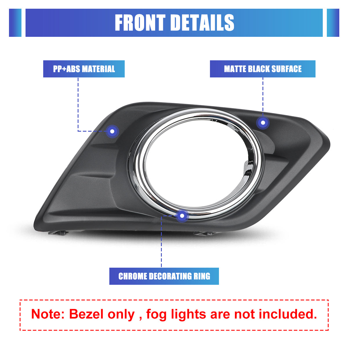 For 2014-2016 Nissan Rogue Fog Light Cover