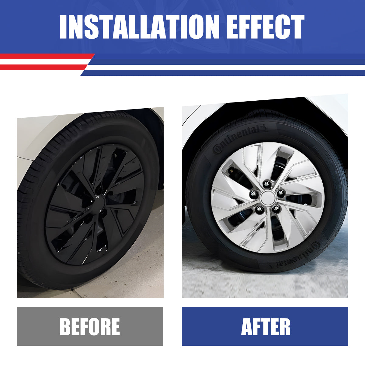 WINJET 16' Hubcaps Wheel Rims Cover for 2019-2023 Nissan Altima - Chrome