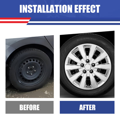 WINJET 16' Hubcaps Wheel Rims Cover for 2013-2019 NISSAN SENTRA & 2011-2017 NISSAN LEAF  - Chrom