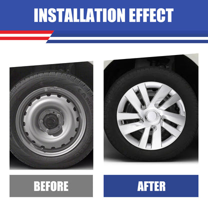 WINJET 15' Hubcaps Wheel Rims Cover for 2013-2021 NISSAN NV200 - Chrome