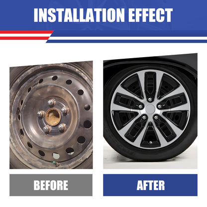 WINJET 16' Hubcaps Wheel Rims Cover for 2013-2018 Nissan Altima Sedan  - Sliver & Black Lacquer