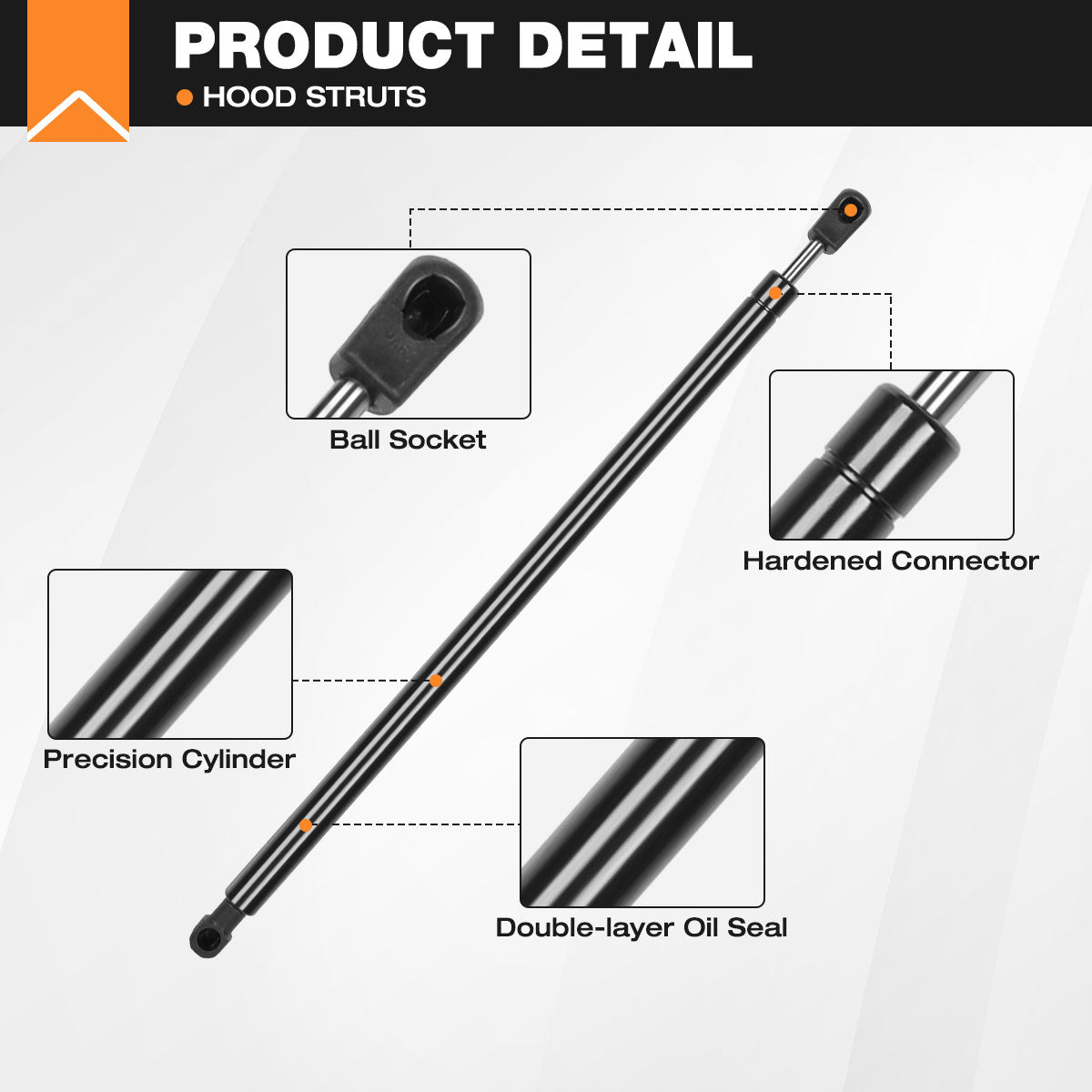 Hydraulic Hood Lift Supports for 2007-2013 Toyota Tundra & 2008-2017 Sequoia