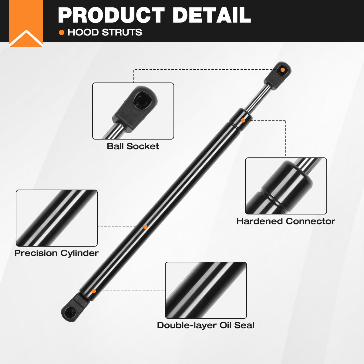 Hydraulic Hood Lift Supports for 2020-2026 Ford Explorer