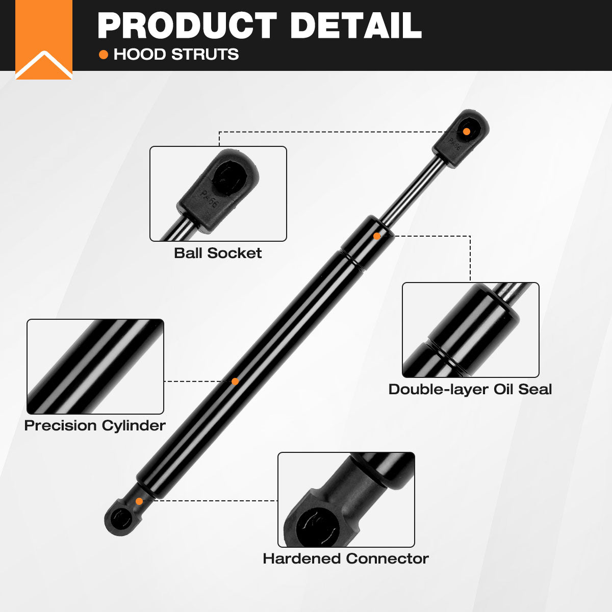 Hydraulic Hood Lift Supports for 2024-2026 Toyota Tacoma & 2025+ Toyota 4Runner