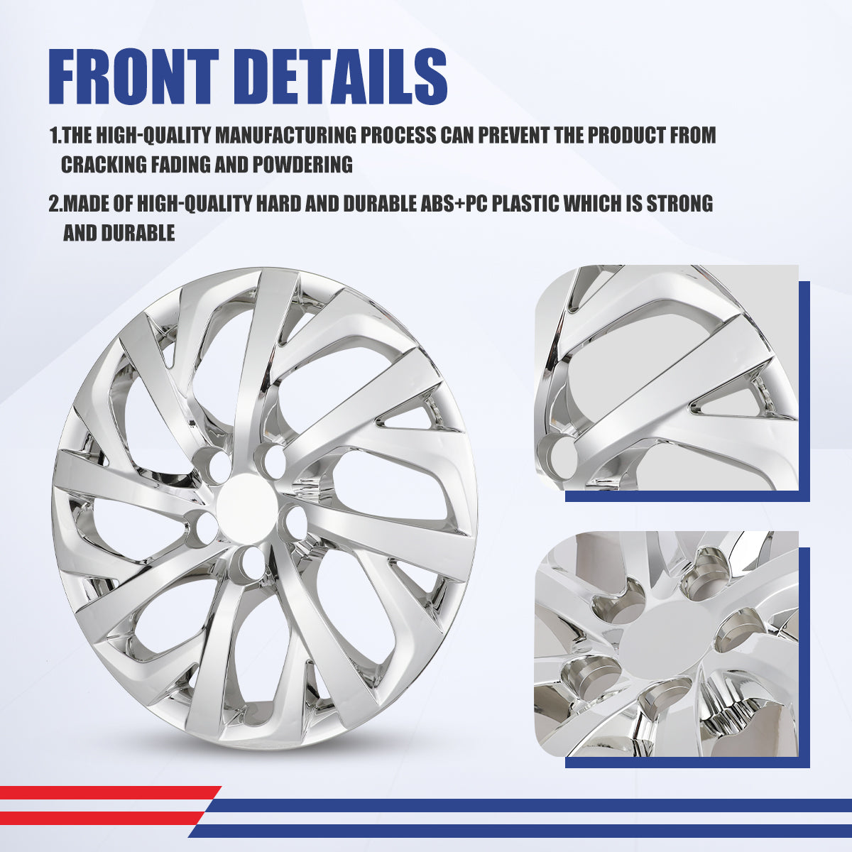WINJET 16' Hubcaps Wheel Rims Cover for 2009-2026 TOYOTA COROLLA/2009-2014 TOYOTA MATRIX - Chrome