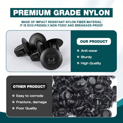 Premium Bumper, Fender & Engine Splash Shield Retainer Clips Set for Honda and Acura