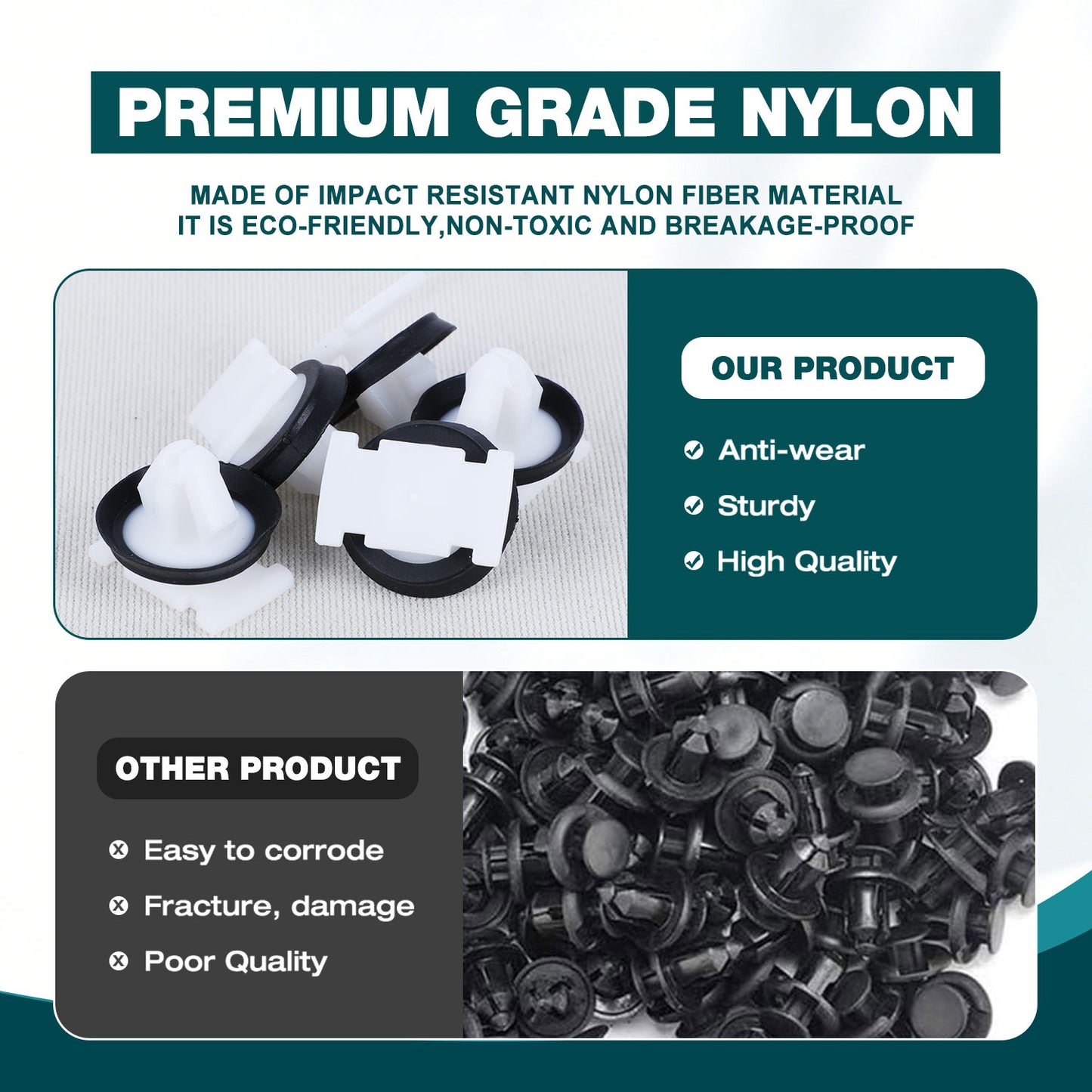 Premium Bumper, Fender & Engine Splash Shield Retainer Clips Set for Buick, Cadillac, Chevrolet, GMC & Honda