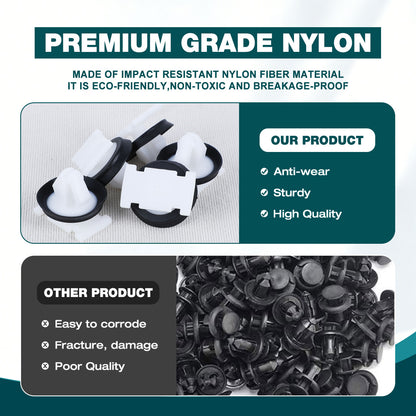 Premium Bumper, Fender & Engine Splash Shield Retainer Clips Set for Buick, Cadillac, Chevrolet, GMC & Honda