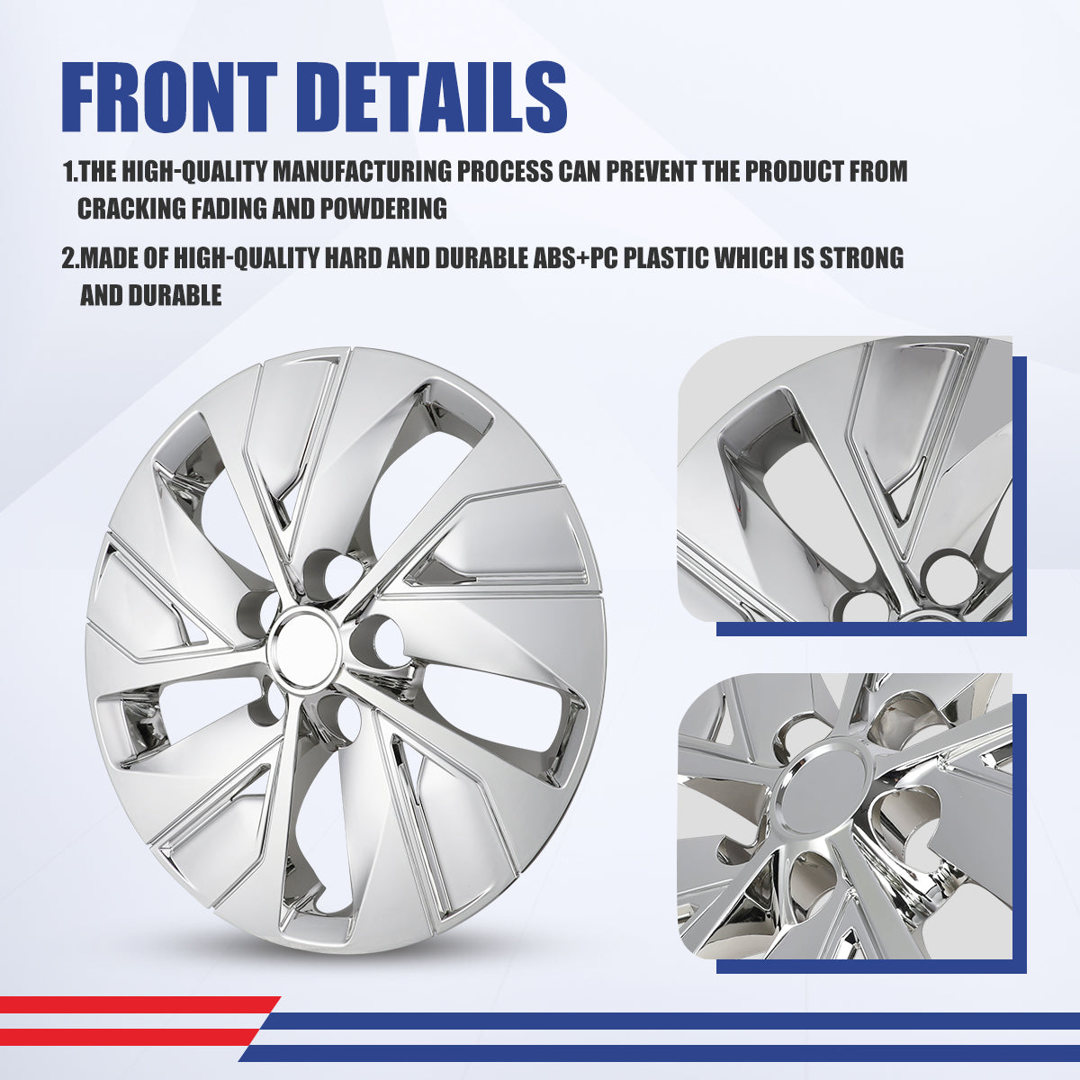 WINJET 16' Hubcaps Wheel Rims Cover for 2019-2023 Nissan Altima - Chrome