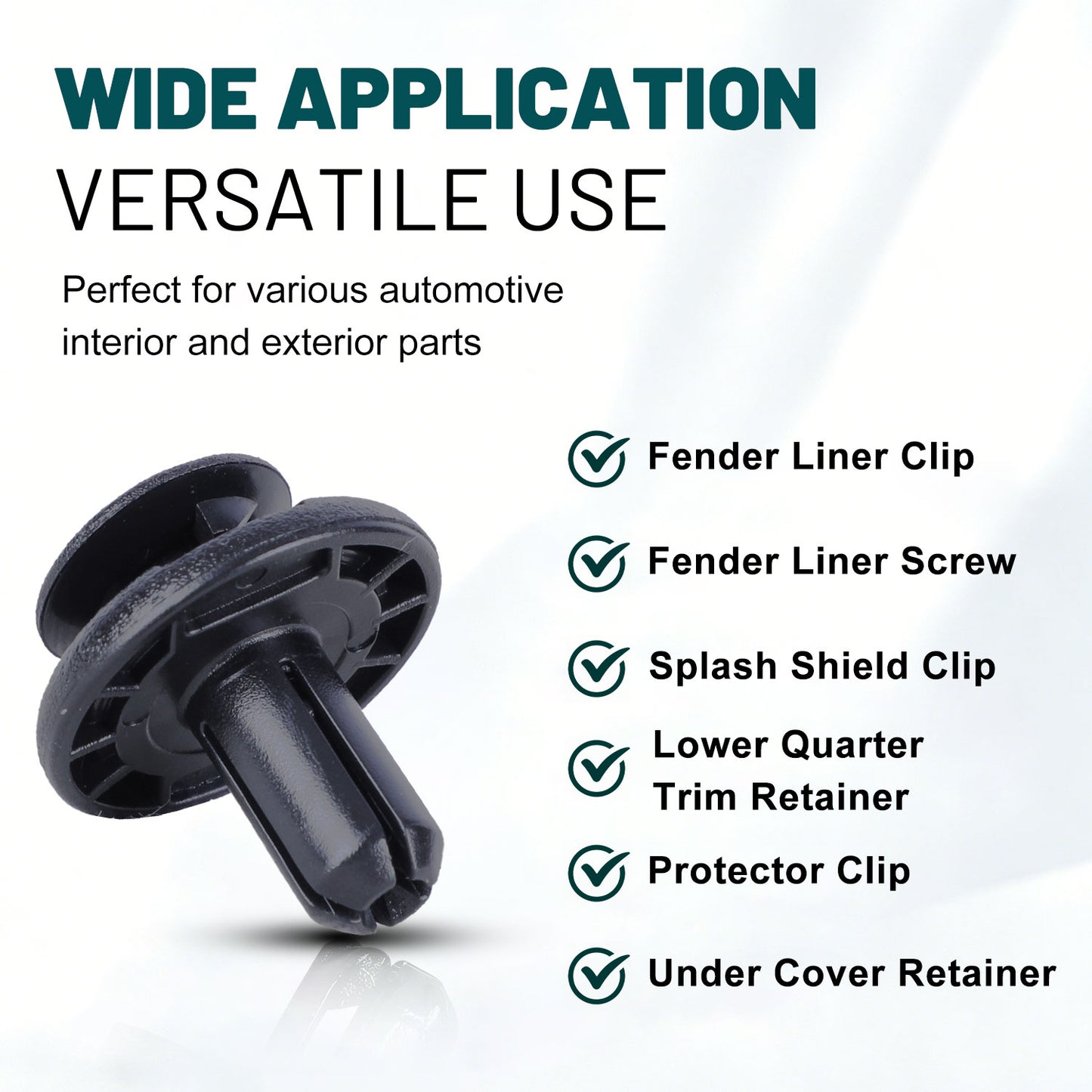 Premium Bumper, Fender & Engine Splash Shield Retainer Clips Set for Subaru