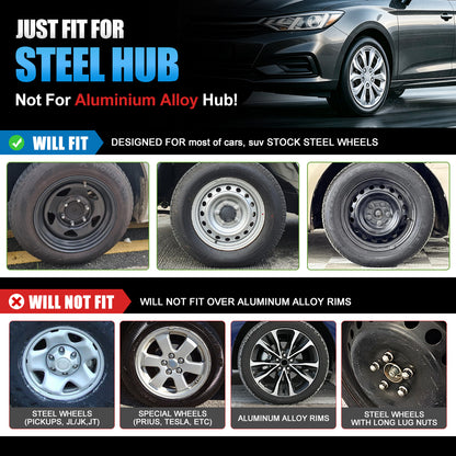 WINJET 15 inch Hubcaps Wheel Covers 5250 - Lacquer