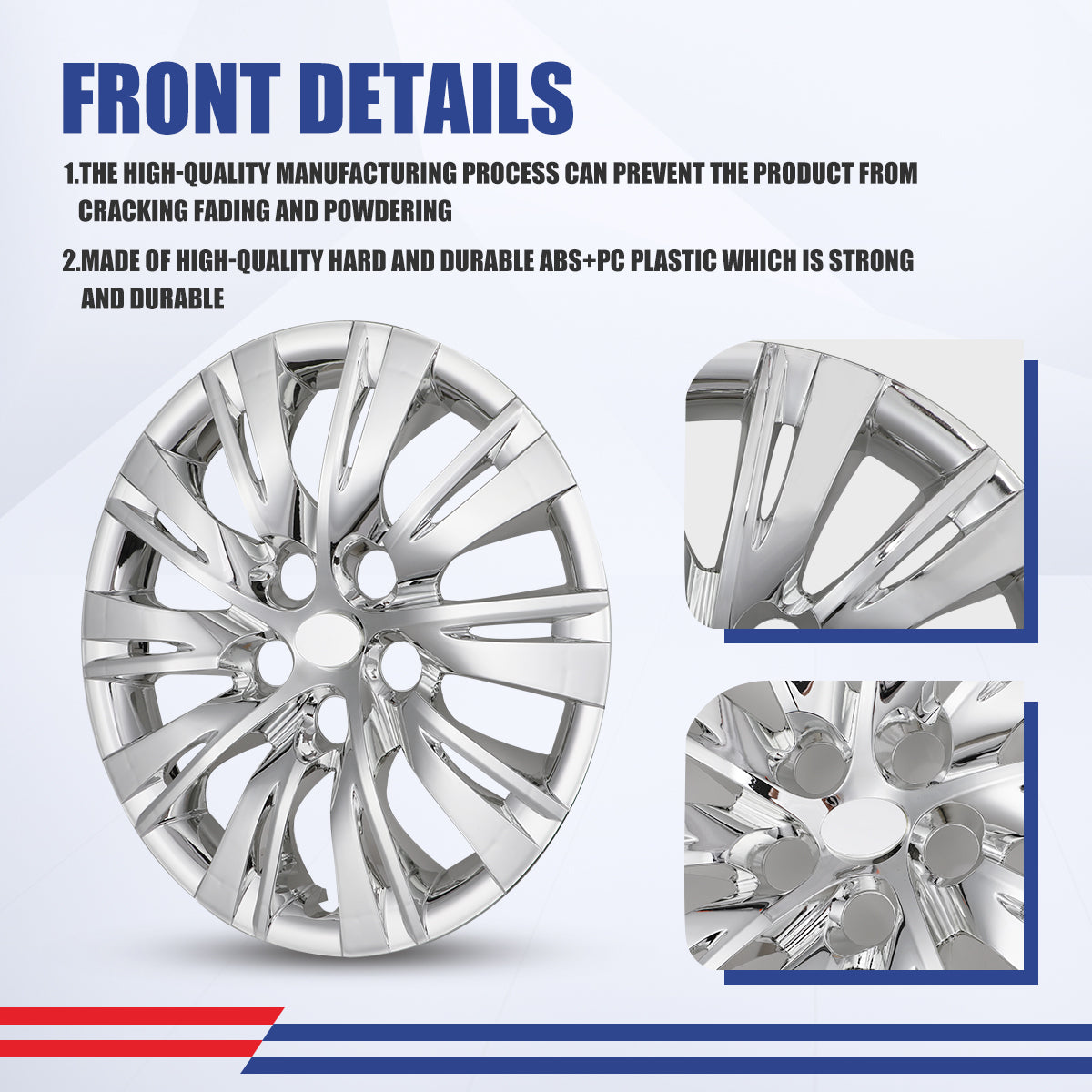 WINJET 16' Hubcaps Wheel Rims Cover for 2012-2014 TOYOTA CAMRY - Chrome