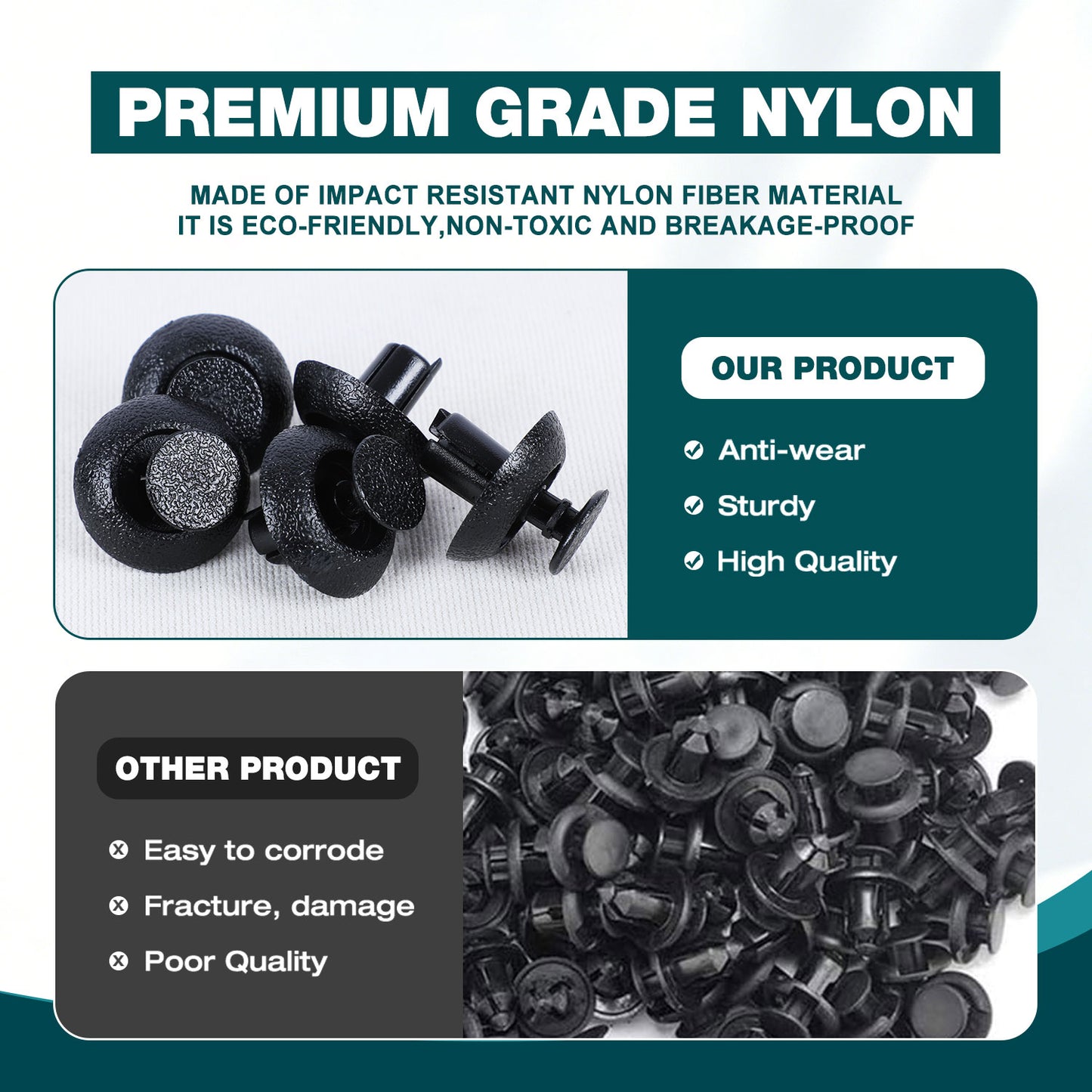 Premium Bumper, Fender & Engine Splash Shield Retainer Clips Set for Toyota, Lexus and Scion