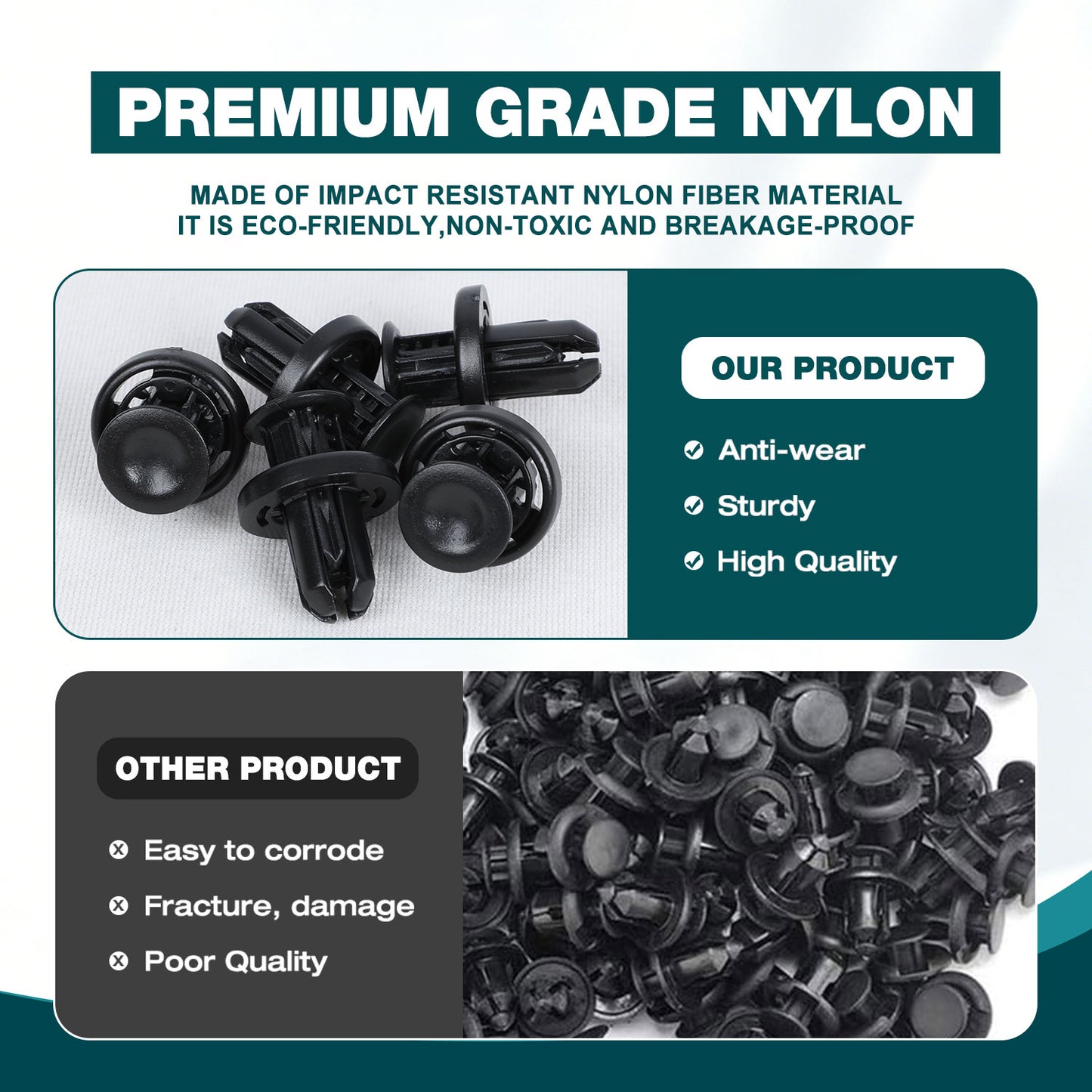 Premium Bumper, Fender & Engine Splash Shield Retainer Clips Set for Honda & Acura Vehicles