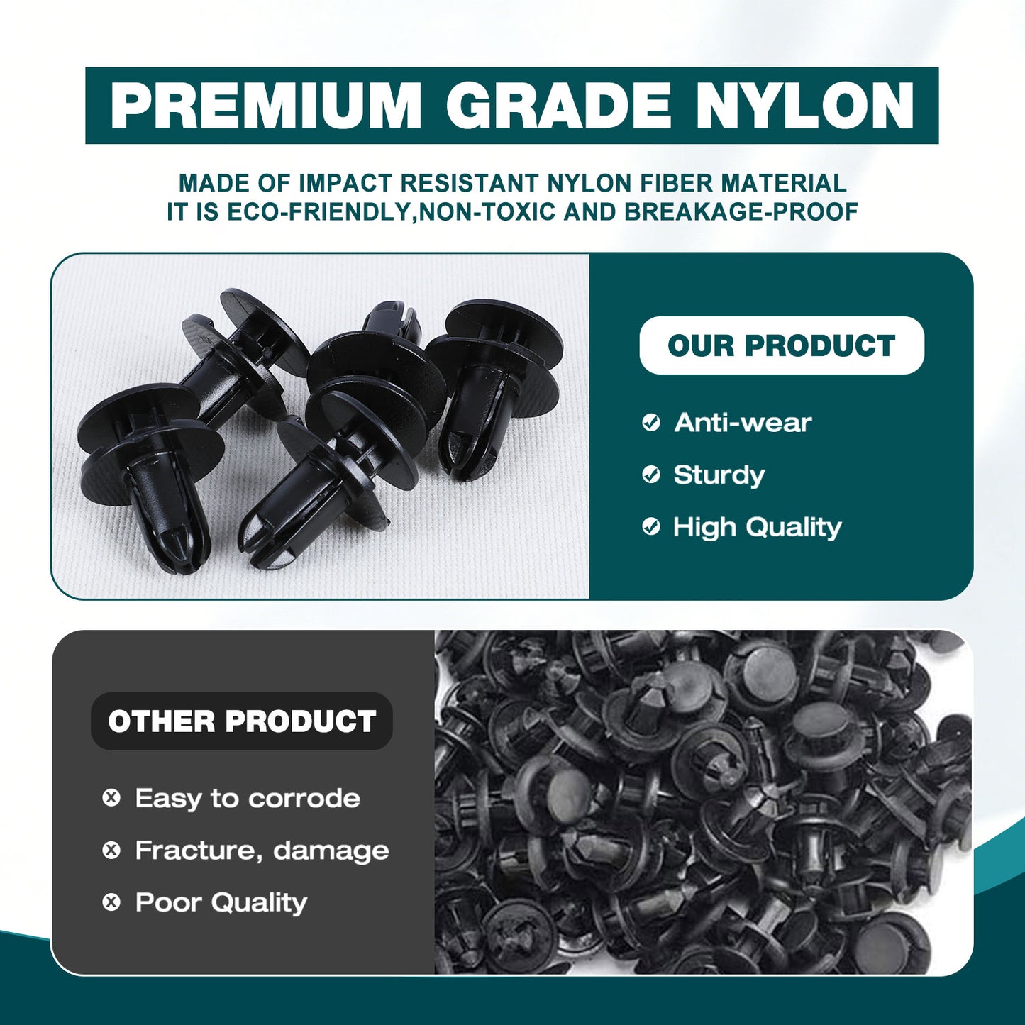 Premium Bumper, Fender & Engine Splash Shield Retainer Clips Set for Hyundai, KIA & Genesis